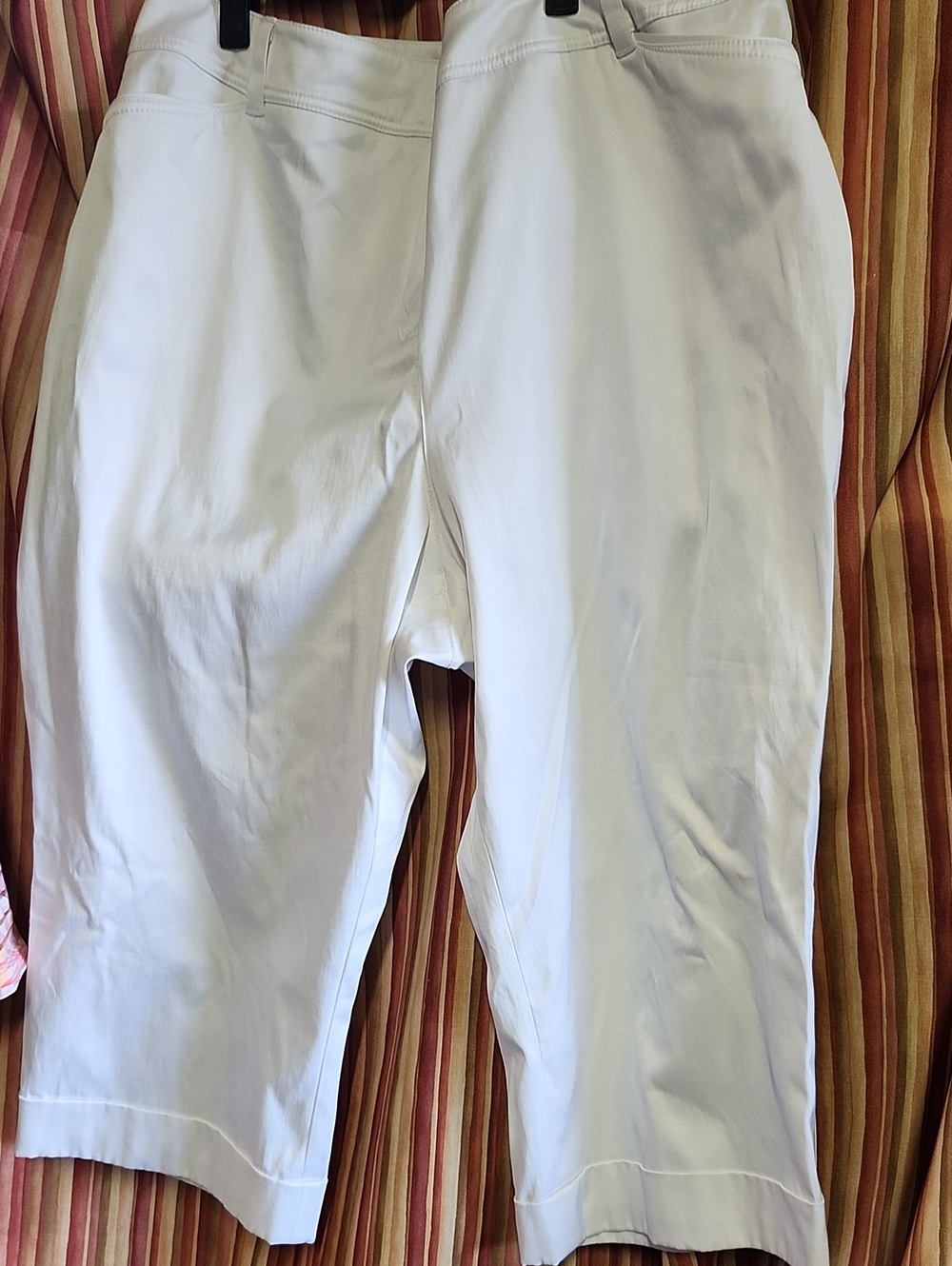 Cato White Cropped Stretch Ankle Pants